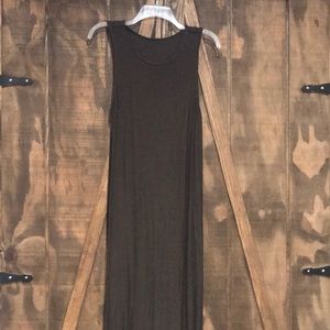Dark olive green maxi dress